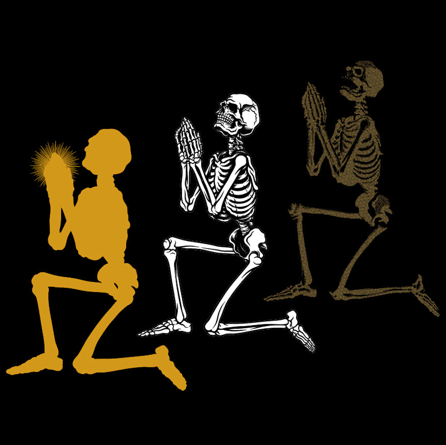 Praying Skeleton (Vector Art)