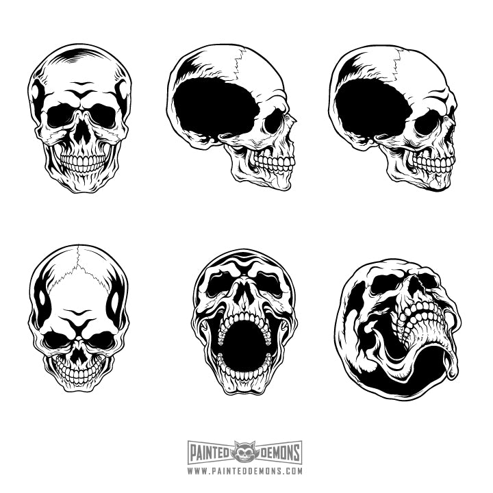 SKULLS (VECTOR ART)