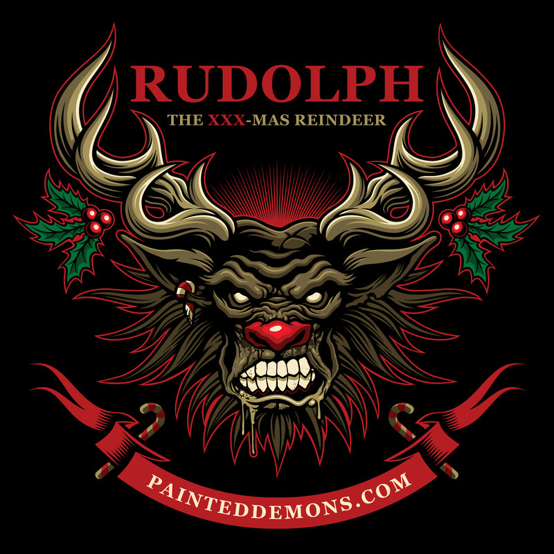 Rudolph Reindeer (Vector Art) – Painted Demons - Art Design and Apparel