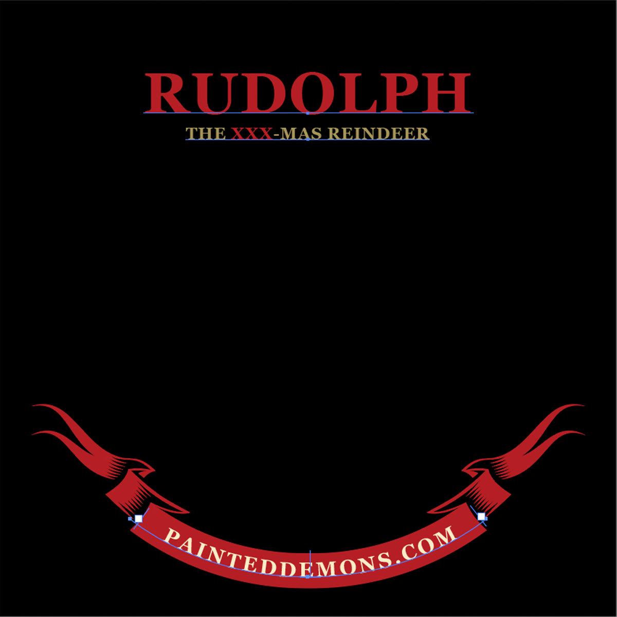 Rudolph Reindeer (Vector Art) – Painted Demons - Art Design and Apparel